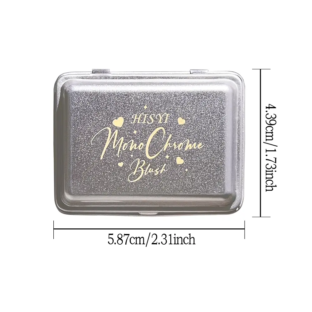 HISYI Aquatic clear monochrome blush, natural whitening, large capacity matte, easy-to-color monochrome rouge blush plate