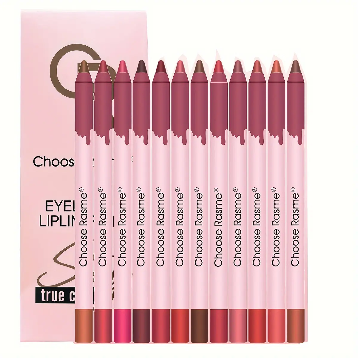 12color Waterproof Lasting Wooden Matte Lip Liner Pencil Natural Lips Makeup Nude Pink Lip Liner Outline The Lips Contour Makeup