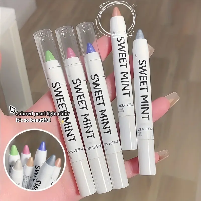 10 Colors Lying Silkworm Pen Highlighter Matte Shimmer Waterproof  Long-lasting Pigmented Eyeshadow Stick
