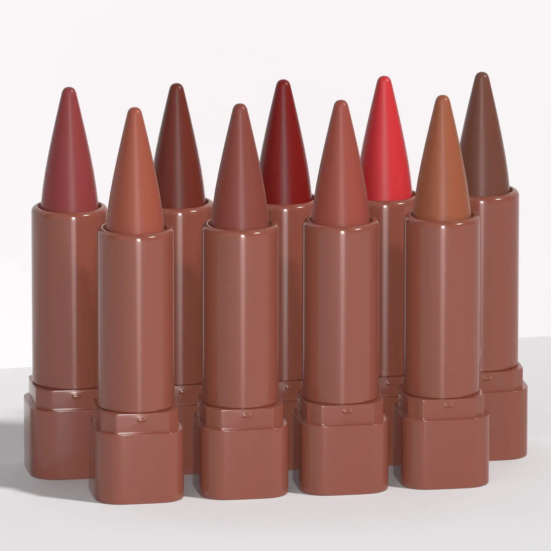 9 Colors Gradient Matte Lip Liner Waterproof Non-Sticky Velvet Lipstick Black Brown Contouring Tint Crayon Lip Makeup