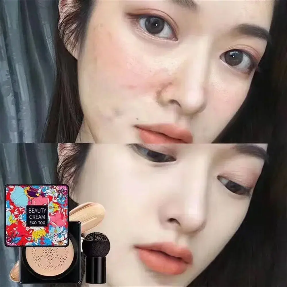 Mushroom Head CC Cream Powder Puff Moist Air Cushion Quick Makeup Waterproof Base Makeup Foundation Brightening Makeup Cosmetics