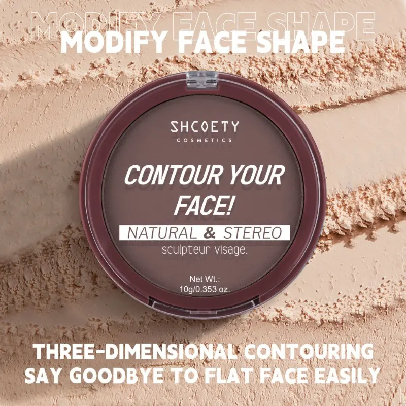 5 Colors Contour Pressed Powder Facial Matte Shaping Powder Shadow Lasting Waterproof Oil-control Loose Powder Bronzers Makeup