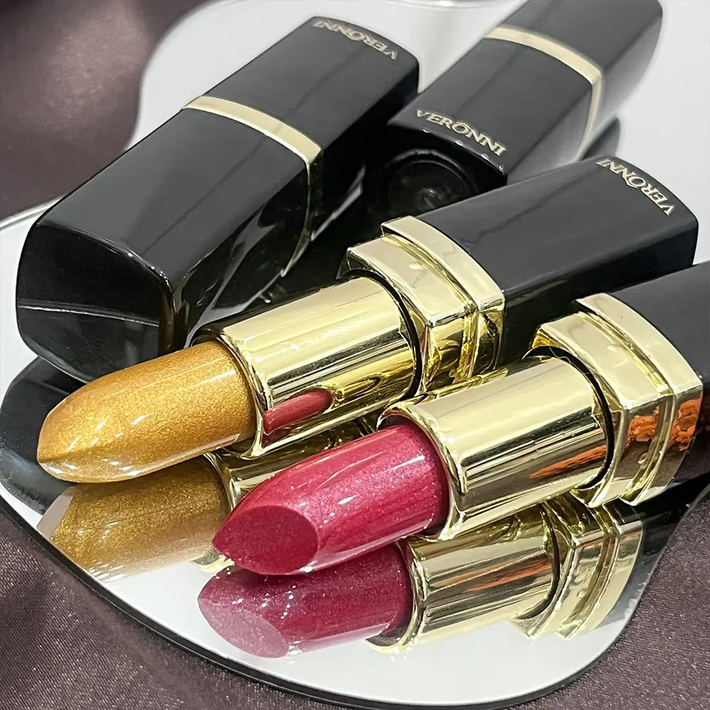 10  Colors Glitter Lipstick Waterproof Long Lasting Diamond Pearlescent Metallic Lipstick Lipgloss Women Lips Makeup Cosmetic