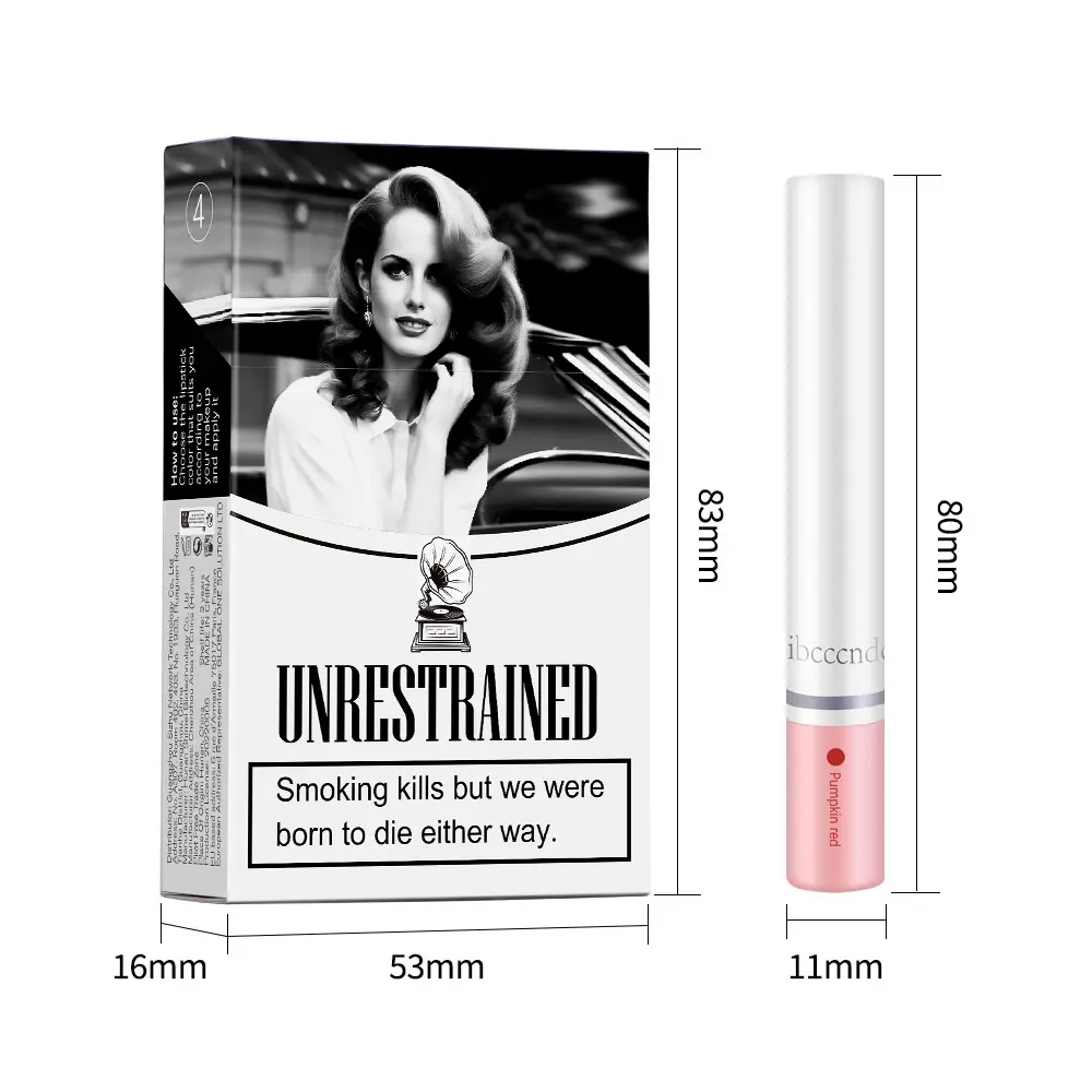 Colors Cigarette Lip Gloss Set Velvet Matte Waterproof Long-lasting Lip Non-Stick Cup Cigarette Lipstick Makeup For Women