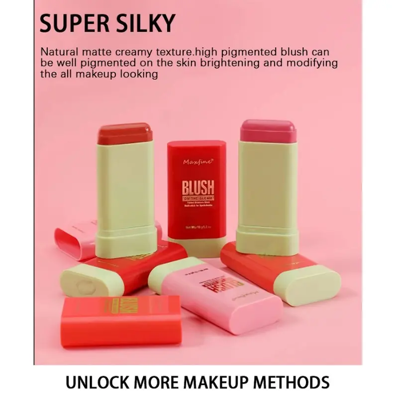 Make Up Multi Functional Blush Stick Easy Color Rouge Blusher Cream Waterproof High Color Rendering Brightening Skin Tone Hot