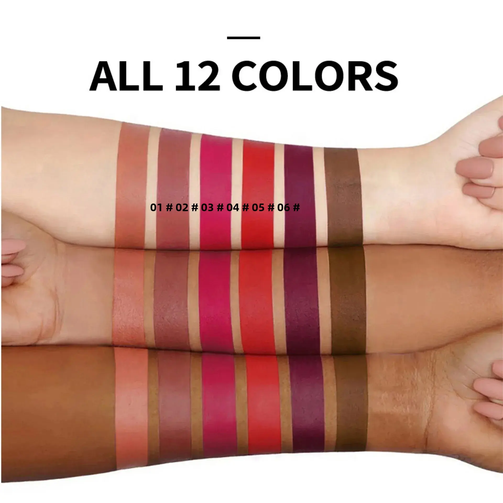 Matte Velvet Lip Glaze Waterproof Long Lasting Nude Red Lipstick Silky Liquid Makeup For Women Hydrating Lip Stain