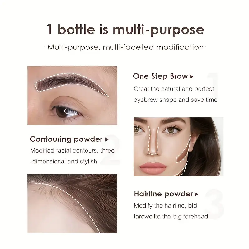 Hairline Powder Waterproof Hairline Root Cover Up Natural Black Brown Eyebrow Contour Stick Root Edge Shadow Filling Powder