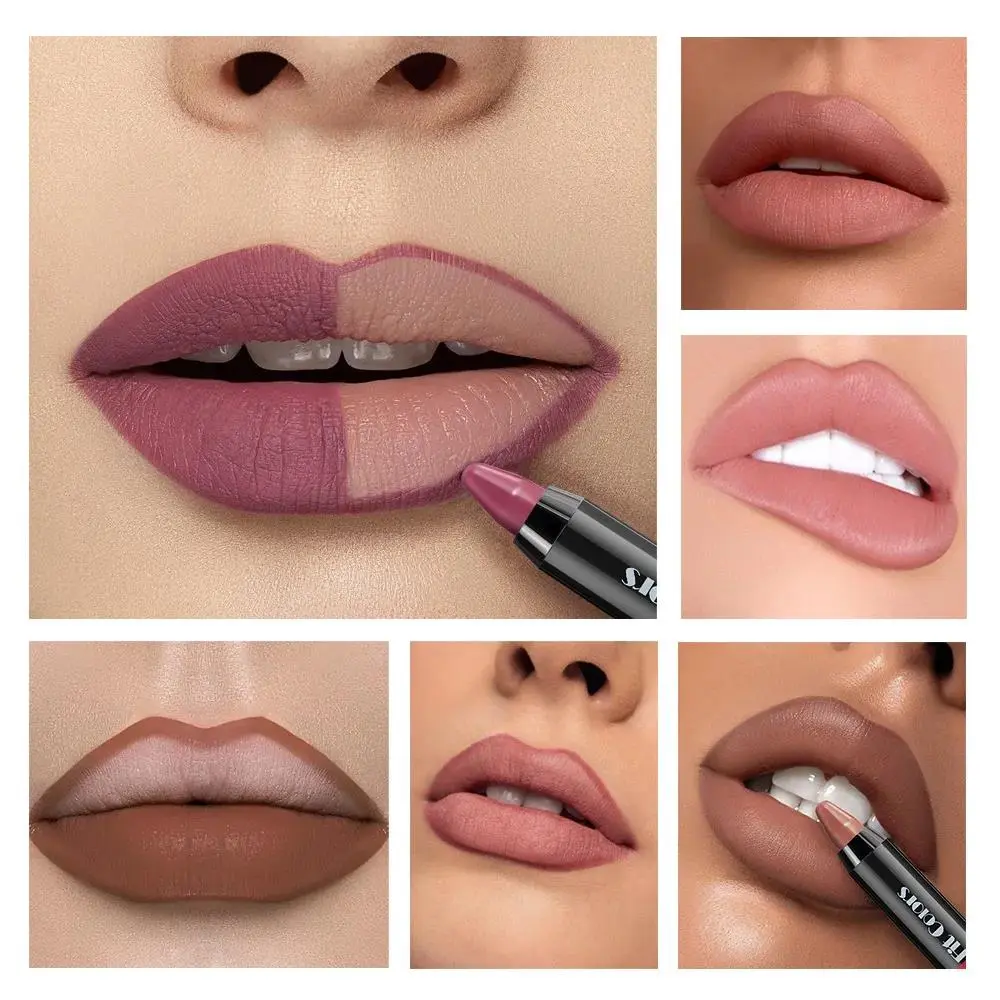 Velvet Matte Lipstick Set Waterproof Long Lasting Sexy Red Non Stick Cup Lip Tint Pen Makeup Cosmetic Pencil