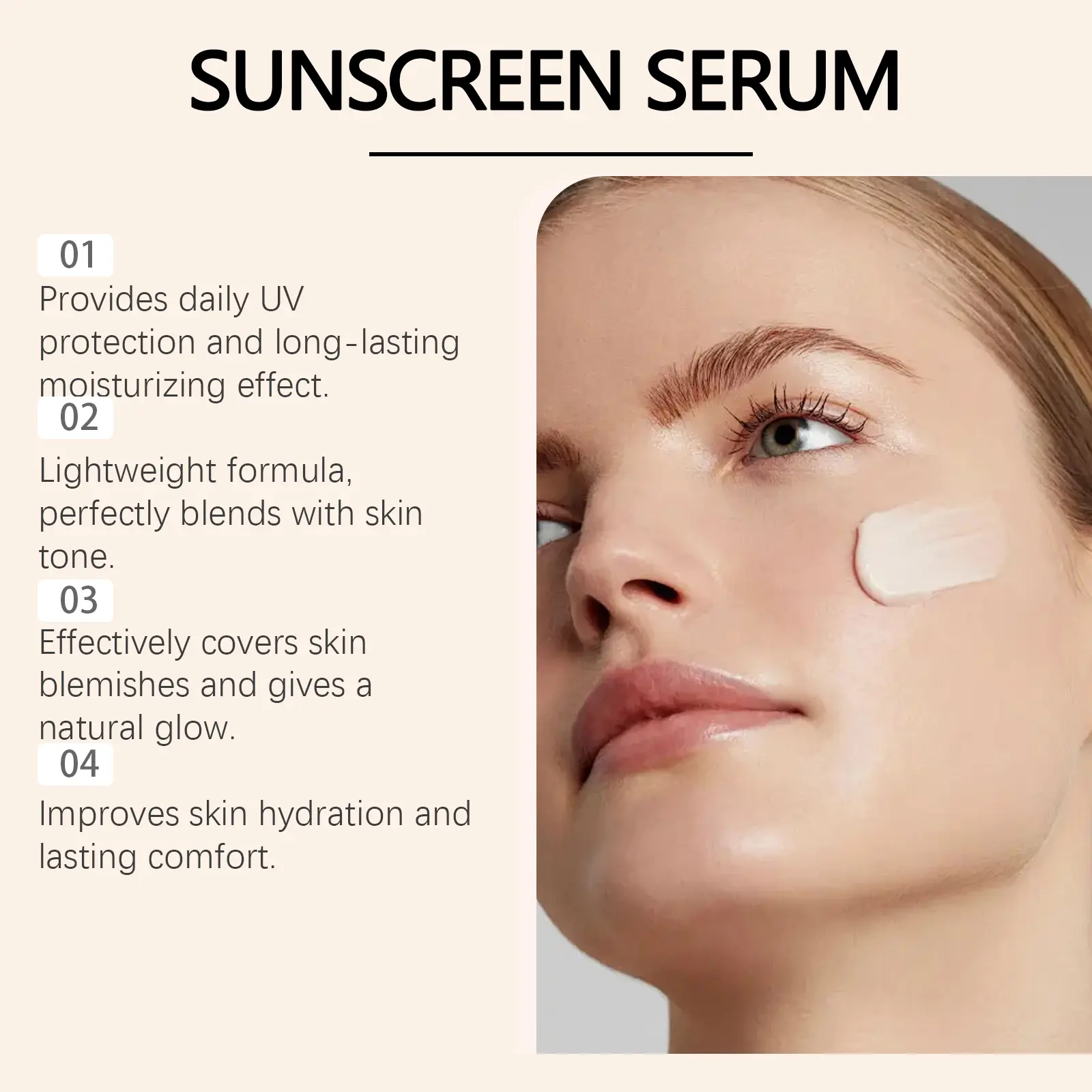 Hoygi 30g Moisturizing Concealer Cream Spf50 Sunscreen Waterproof Foundation Makeup Long Lasting Concealing Sun Block Concealer