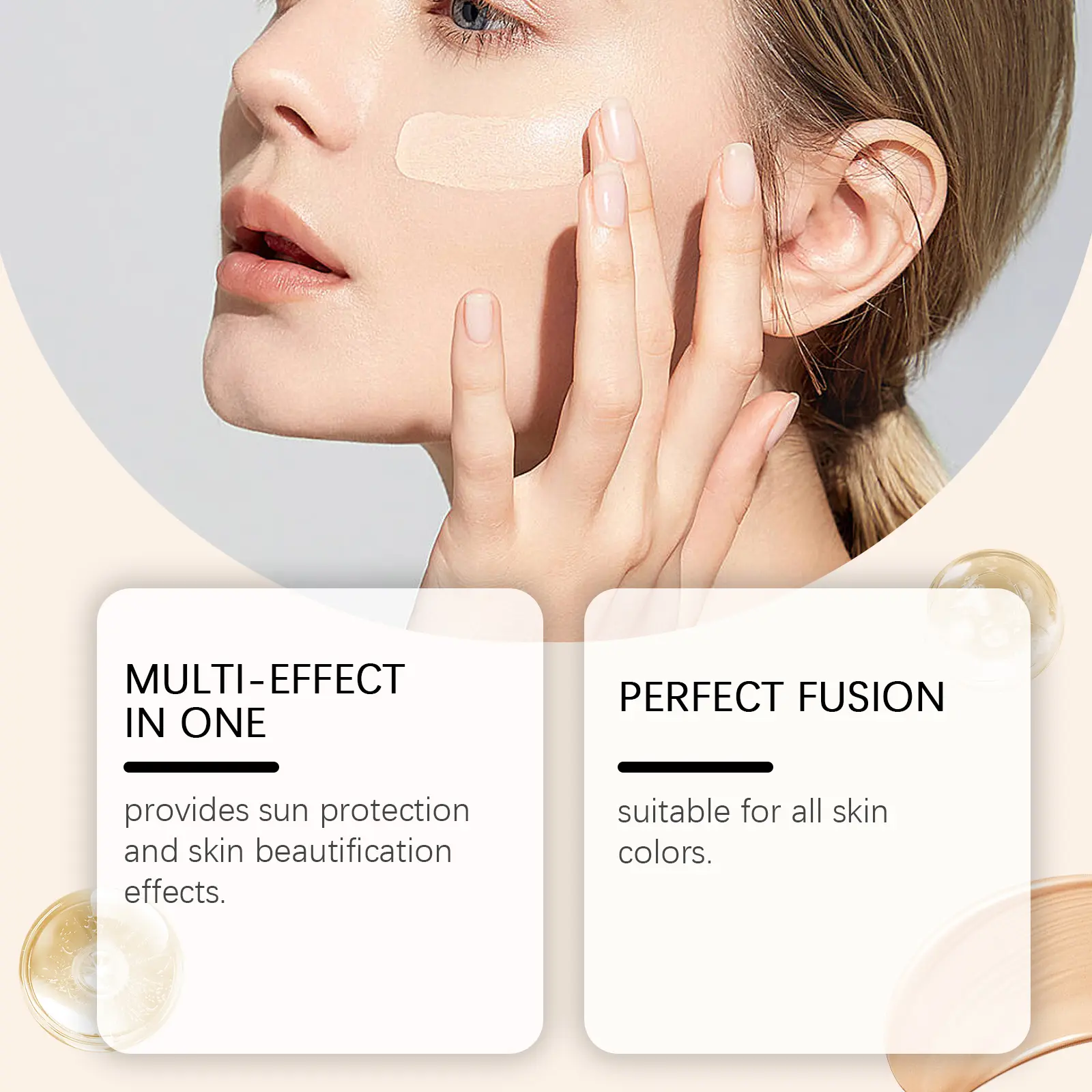 Hoygi 30g Moisturizing Concealer Cream Spf50 Sunscreen Waterproof Foundation Makeup Long Lasting Concealing Sun Block Concealer