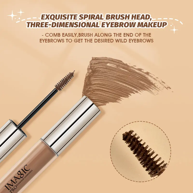IMAGIC 5ML 6Colors Eyebrow Gel Cream Natural Pigment Wild Enhancers Waterproof Smooth Long-Lasting Professional Makeup Cosmetics
