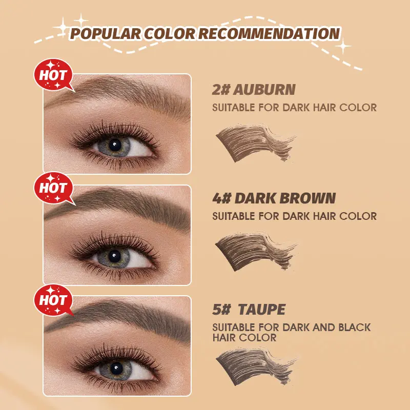 IMAGIC 5ML 6Colors Eyebrow Gel Cream Natural Pigment Wild Enhancers Waterproof Smooth Long-Lasting Professional Makeup Cosmetics