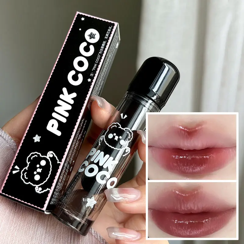 Juice Black Red Lip Gloss Mirror Glass Water Light Clear Lip Glaze Waterproof Non Stick Cup Liquid Lipstick Nude Lip Tint Makeup