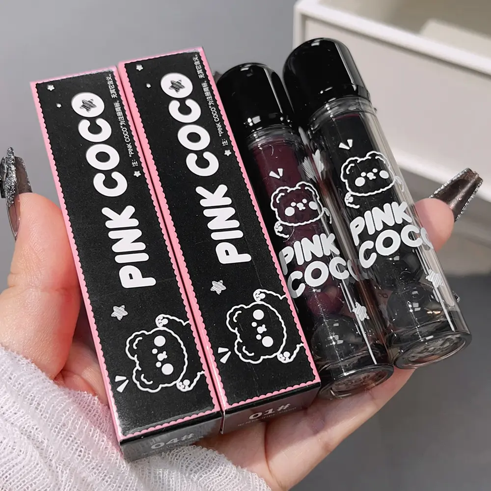 Juice Black Red Lip Gloss Mirror Glass Water Light Clear Lip Glaze Waterproof Non Stick Cup Liquid Lipstick Nude Lip Tint Makeup