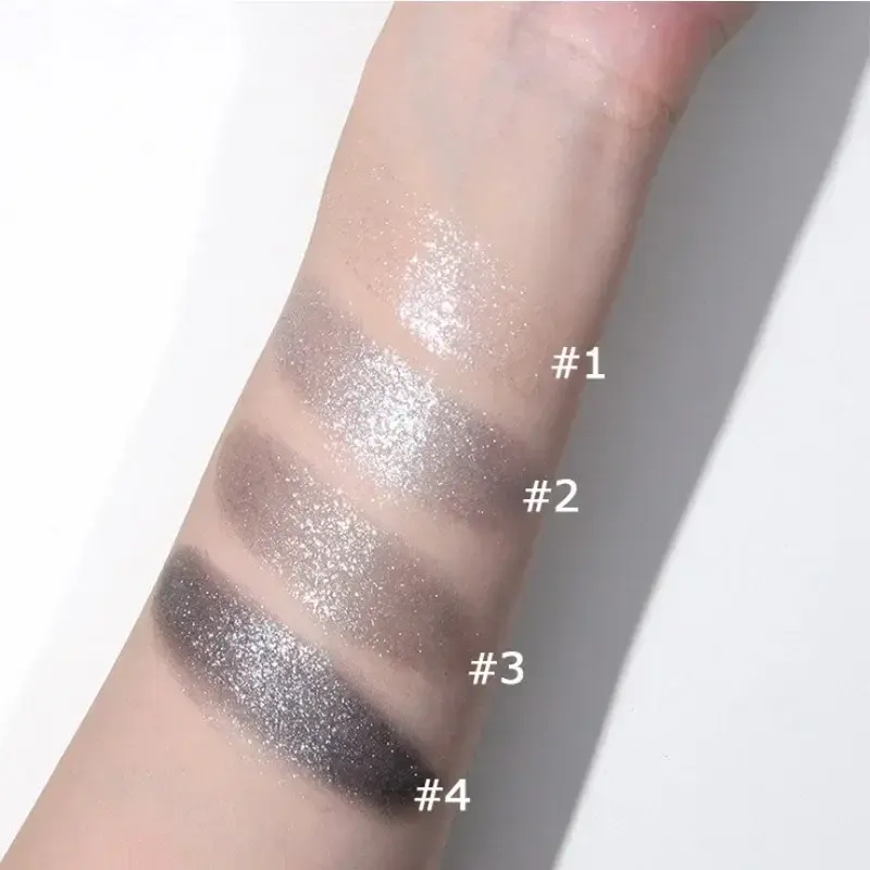 High Gloss Black Eyeshadow Make Up Palette Gliter for Eyes Gold Silvery Eyeshadow Gel Shimmer Metallic Waterproof Eye Shadow