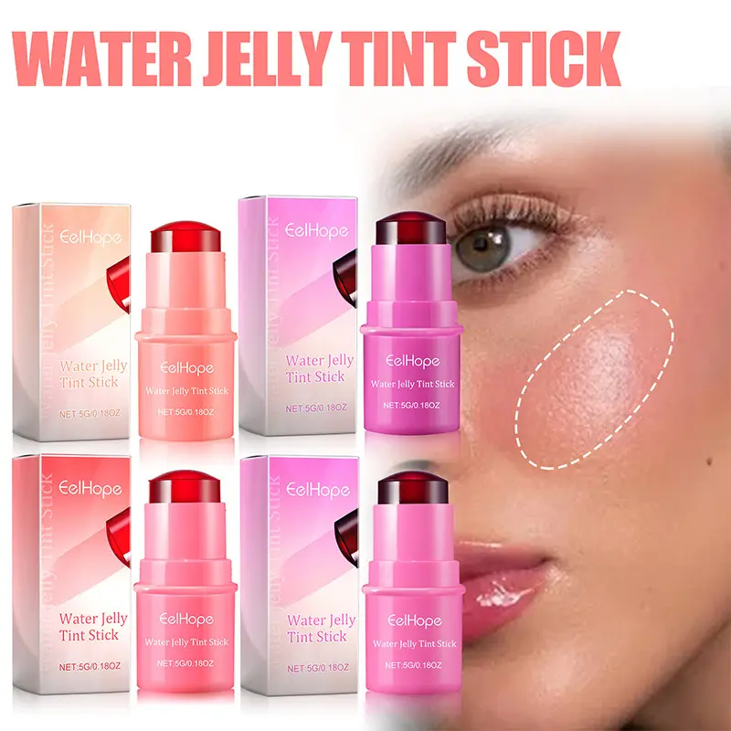 3in1 Blush Stick/lip Tinted/ Eye-shadow Waterproof Long-lasting Moistured Cheek Lip Brighten Water Jelly Tint Matte Makeup