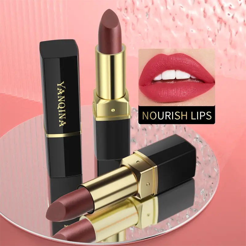Black Rose Moisturizing Lipstick Makeup Dark Red Lip Stick Cream Pencil Make Up Cosmetics Nourishing Tinted Lipbalm Waterproof