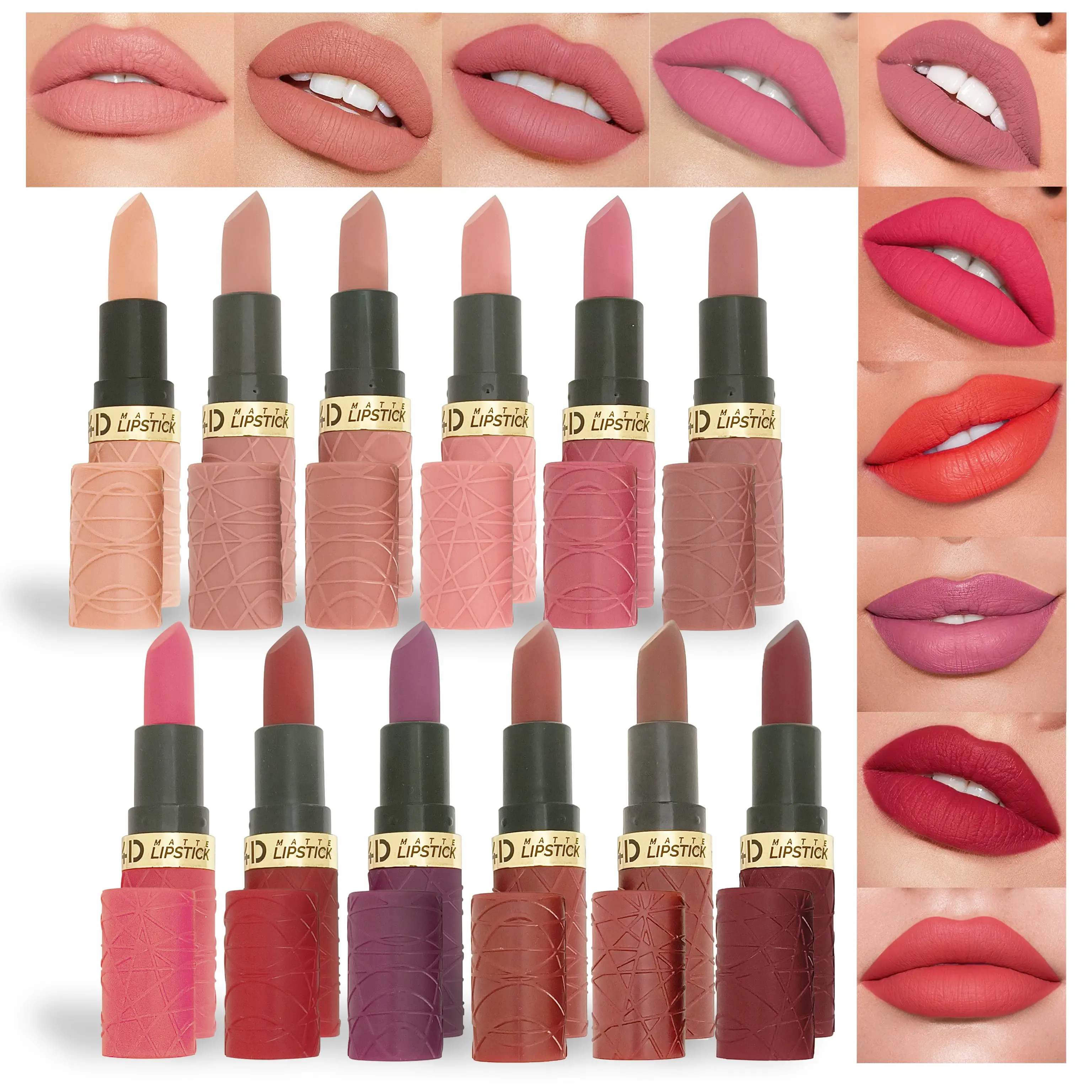 Makeup Mirsist New Matte Velvet Lip Stick 6pcs Set Long Lasting Non-Stick Cup Waterproof Modern Lip Gloss Set Sexy Lip Tint
