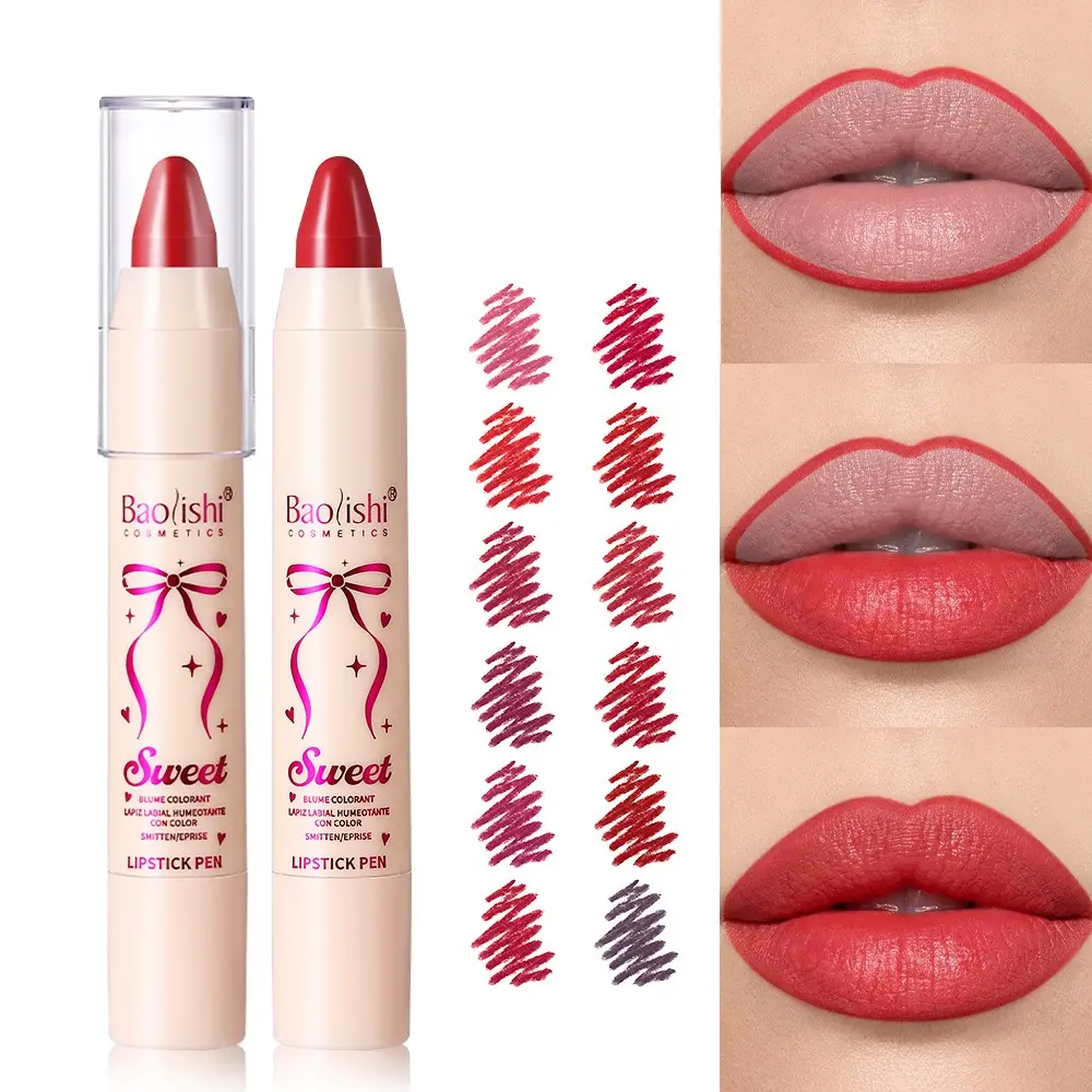 Nude Rose Pink Lip Liner Pencil 12 Color Lip Contour Tint Makeup Waterproof Long Lasting Matte Crayon Lipstick Pen Lips Cosmetic