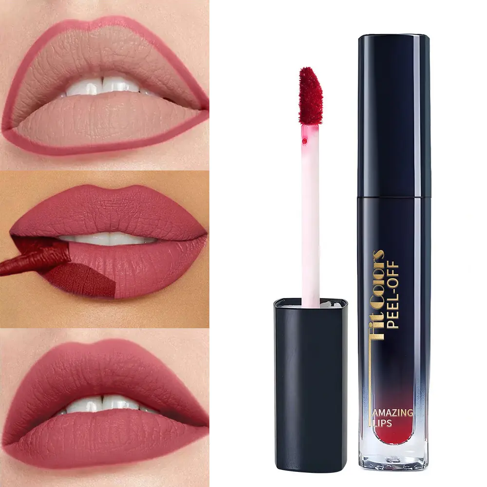 6 Colors Waterproof Peel-off Liquid Lipstick Lasting Moisturizer Lip Gloss No Fading Sexy Lip Gloss Tattoo Dyed Makeup Cosmetics