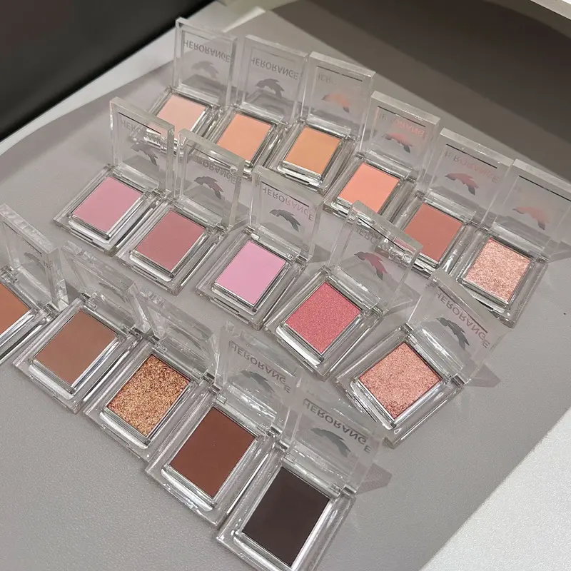 Matte Shimmer Eyeshadow Powder Nude Skin Pink Gold Highlighter Face Contour Waterproof Longlasting Eyeshadow Primer Base Makeup