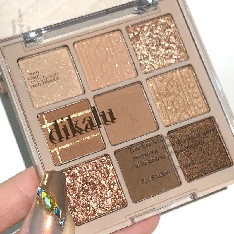 9 Color Shimmer Eye Shadow Makeup Palette Pressed Glitter Eyeshadow Professional Eyes Mineral Pigments Long-lasting Waterproof