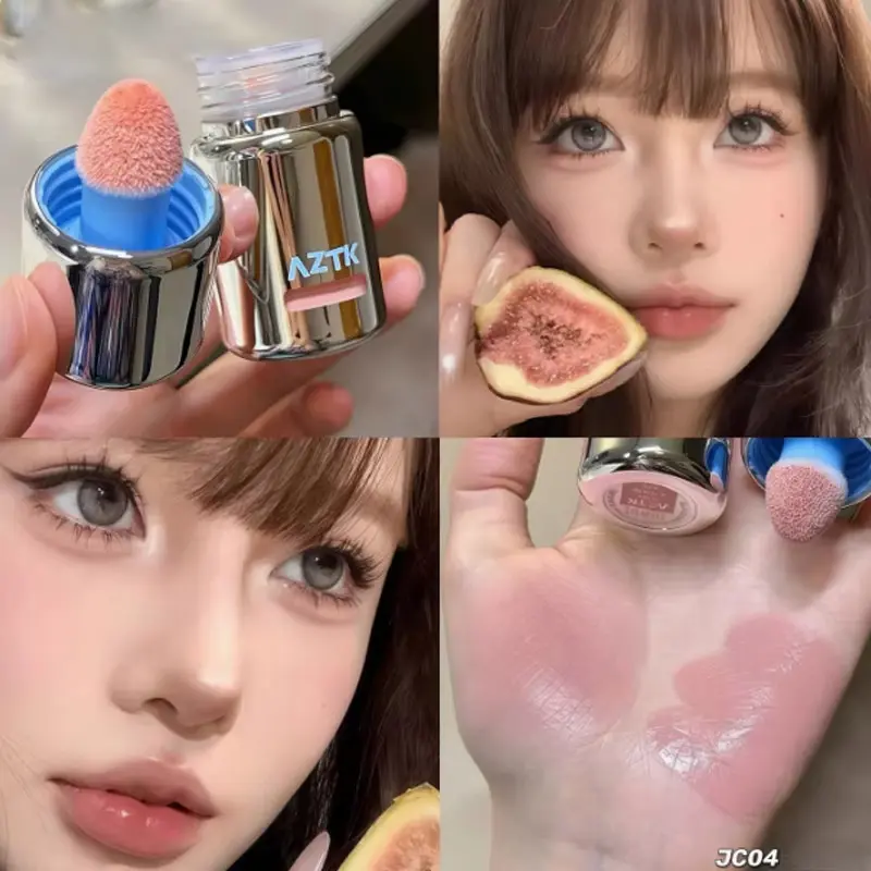 Brand Facial Blush Liquid Korean Style Pseudo-bare Face One Plate Multi-purpose Matte Enhance Complexion Natural Liquid Blush 5g
