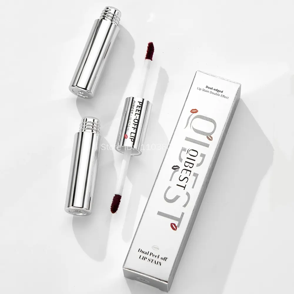 Peel Off Double-head Lip Gloss Matte Waterproof Long Lasting Lip Liner Velvet Lip Tint Sexy Red Natural Liquid Lipstick Makeup