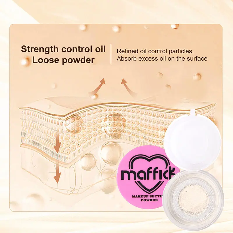 Girls Oil Control Setting Powder Bronzer Natural Brighten Lasting Waterproof Nude Loose Translucent Face Powder Dupe Dark Makeup