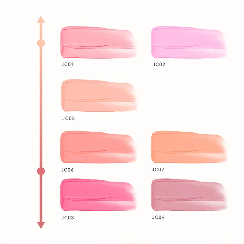 Brand Liquid Blush Korean Matte Waterproof Makeup Face Brightening Light Peach Pink Nude Jelly Color Rouge Blush Liqui Paste Mud
