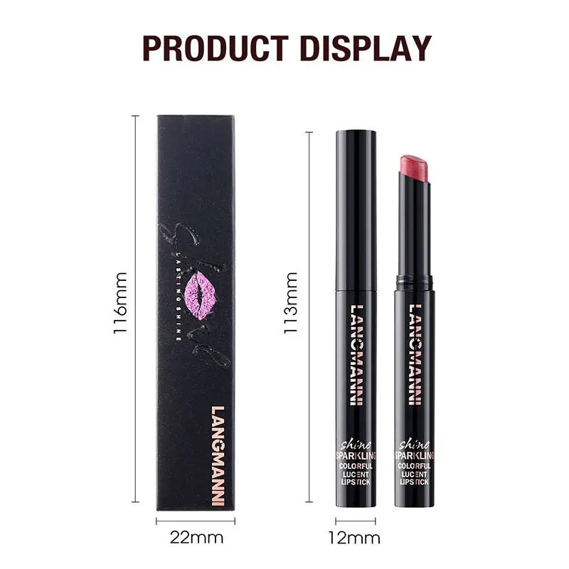 Pearl Glitter Lipstick Matte Natural Waterproof Lip Gloss Lasting Non-stick Cup Moisturizing Lip Gloss Nude Sexy Lip Makeup