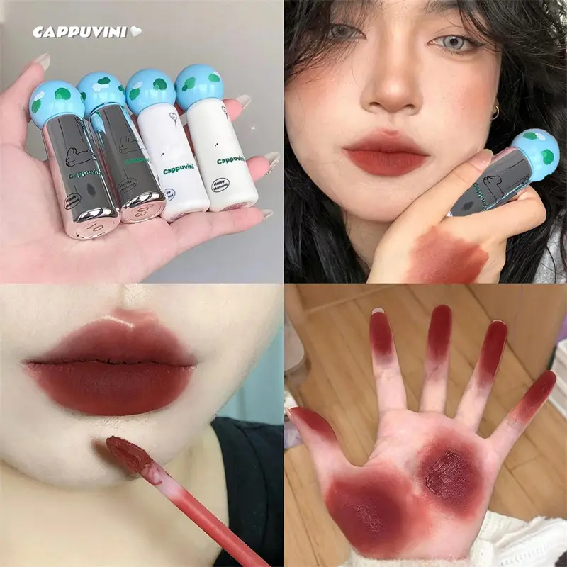 Cute Rabbit Lip Gloss Velvet Matte Lip Mud Lipstick Waterproof Long Lasting Smooth Lip Gloss Girl Lips Makeup Student Cosmetic