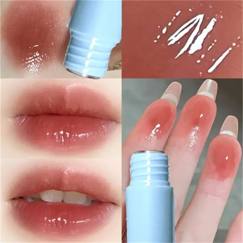 Mirror Water Light Lip Gloss Set Waterproof Non Stick Cup Jelly Glass Lip Glaze Whitening Sexy Red Liquid Lipstick Korean Makeup