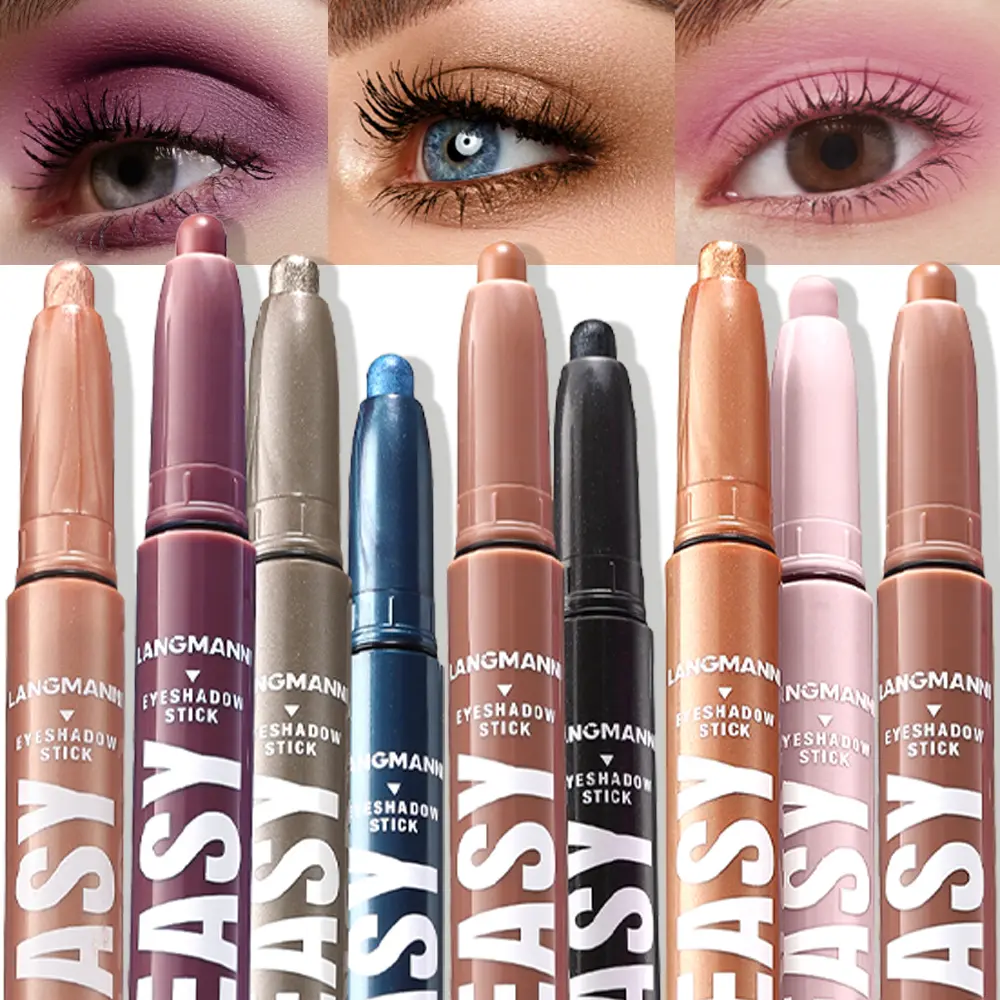 Rose Gold Eyeshadow Pencil Stick Waterproof Pearlescent 20 Colors Metallic Glitter Eye Shadow Highlighter Pen Eye Makeup Tool