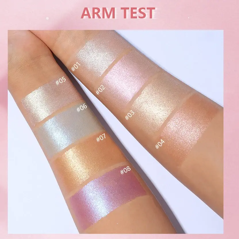 Makeup Highlighting Powder Pearlescent Glitter Highlighter Bronzers Palette Waterproof Long-lasting Face Iluminador Maquiagem