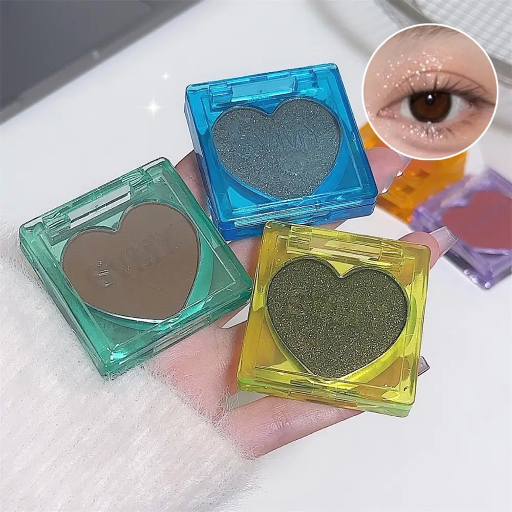 Single Color Glitter Eyeshadow Palette Pigmented Black White Shimmer Matte Brown Contour Powder Highlighter Glow Colorful Plate