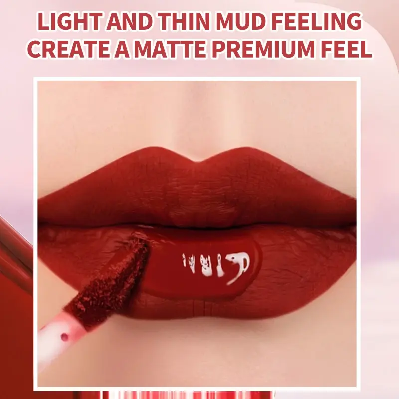 OCHEAL Moisturizer Velvet Matte Lip Gloss Mini 10color Lip Glaze Long Lasting Non-Stick Cup Waterproof Liquid Lip Gloss Cosmetic
