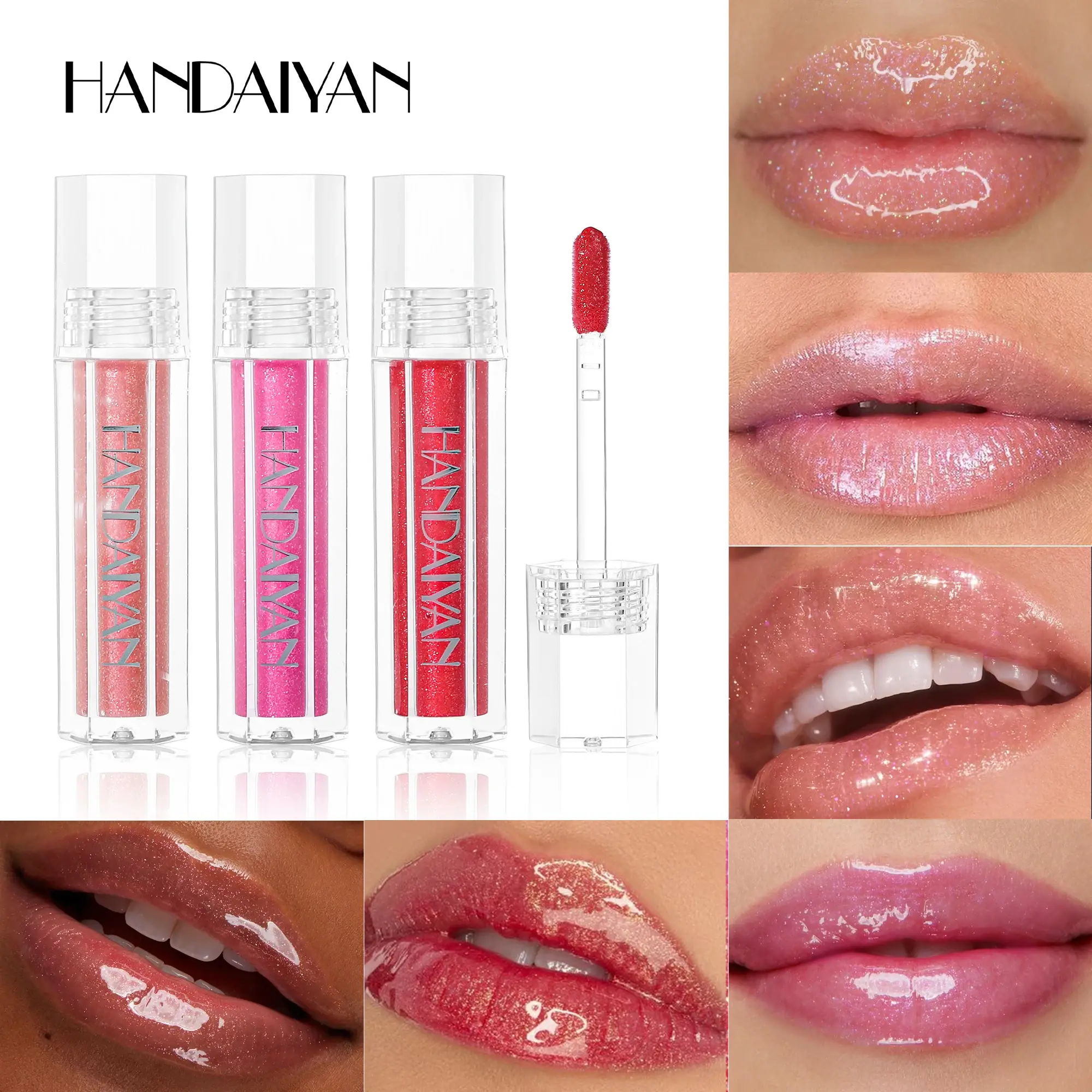 Moisturizing Oil-Infused Lip Glaze Sexy Plump Glitter Crystal Jelly Lip Gloss Waterproof Repair Nourishes Lip Liquid Lipstick