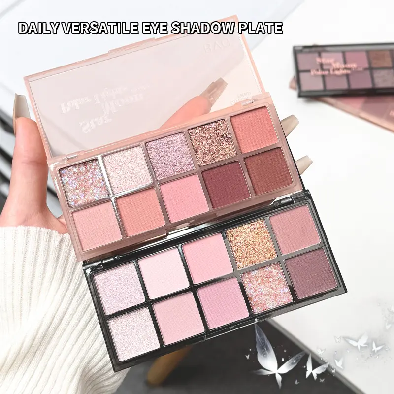 10 Color Eye Shadow Comprehensive Plate For Daily Ladies Light Makeup High Gloss Blusher Matte Faceplate