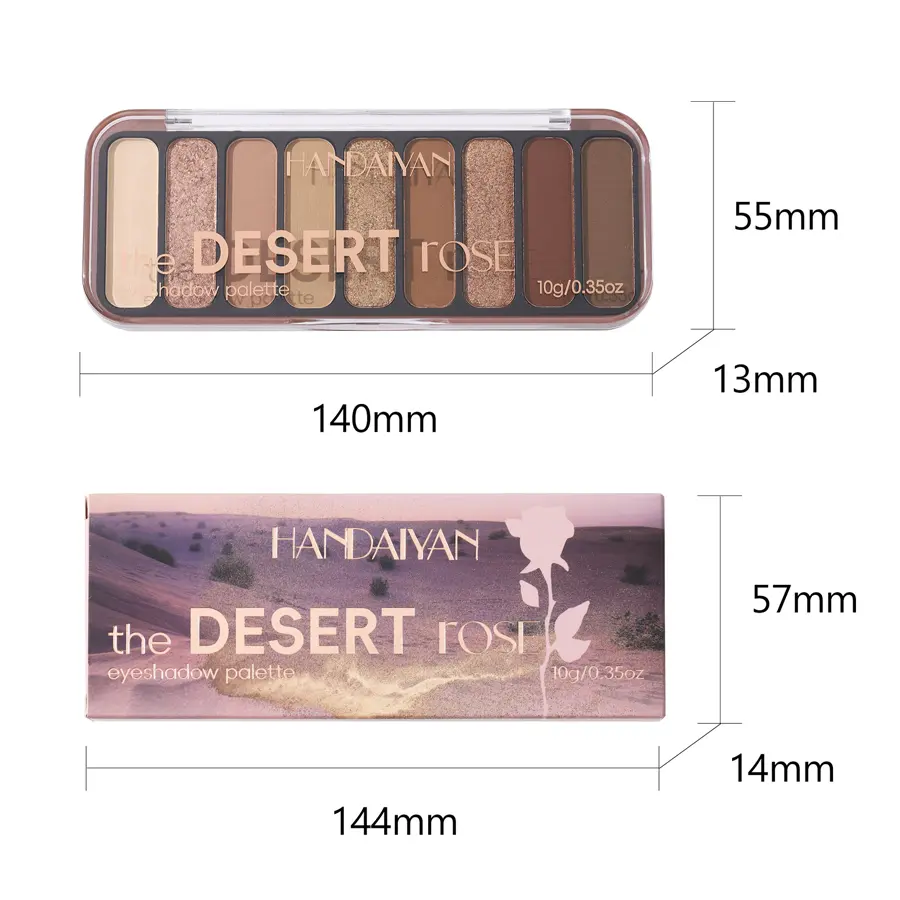 9 Colors Eyeshadow Palette with Glitter Shimmer and Matte Finishes Makeup Palette Matte Large Ground Color Eye Shadow Plate