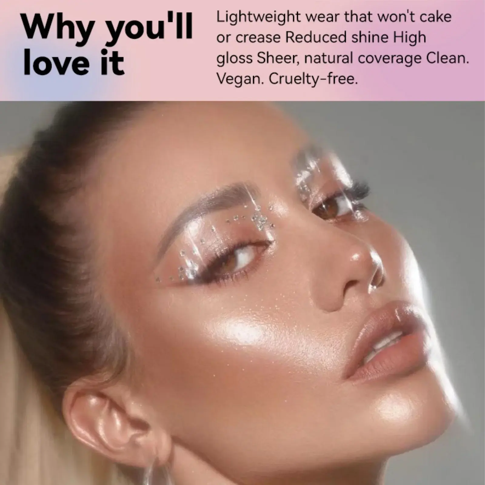 MLSMILE Light Mist Setting Makeup Diamond Powder Loose Powder Long Lasting Matte Oil Control Waterproof Pearly Loose Powder