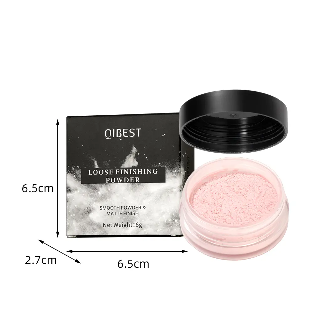 QIBEST Professional Matte Loose Powder Face Setting Powder Waterproof Oil Control Full Coverage Makeup Translucent Styling Fixer