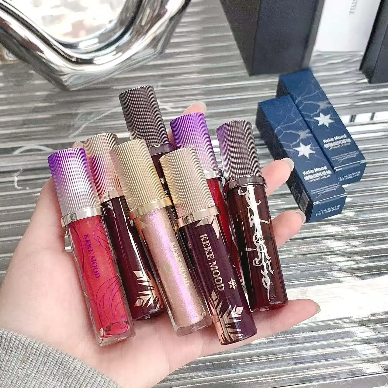 Lip Gloss Long-lasting Moisturizing Easy Halo-dyeing Waterproof Mirror Water Glass Lip Gloss Transparent Color Cosmetics