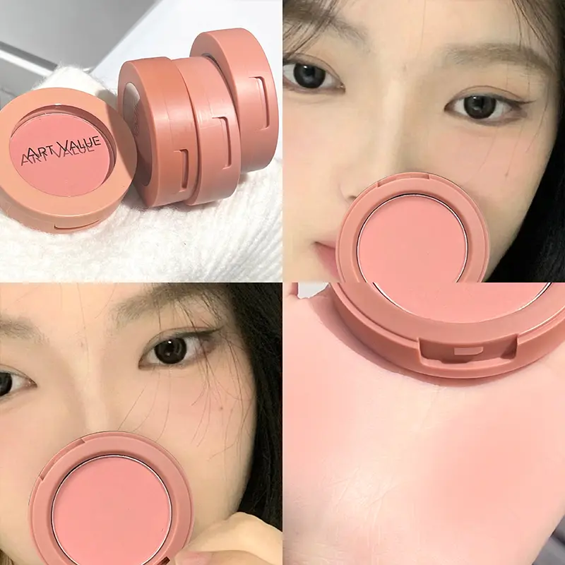 Natural Cheek Tint Blush Palette Mineral Powder Blusher Waterproof Matte Face Blusher Contour Soft Rouge Brighten Female Makeup
