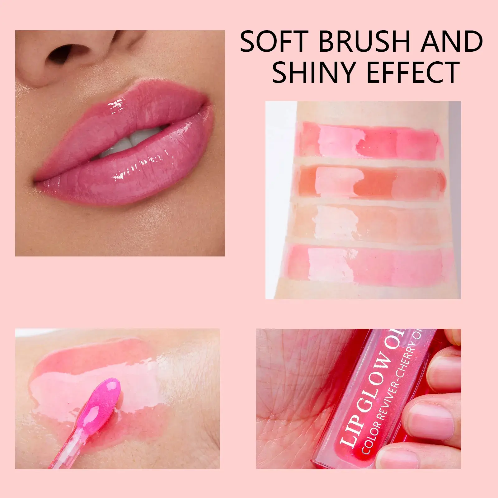 Pudaier Hydrating Plump Lip Oil Gloss Long Lasting Waterproof High Shine Glass Lips Non Sticky Lipstick Makeup for Women