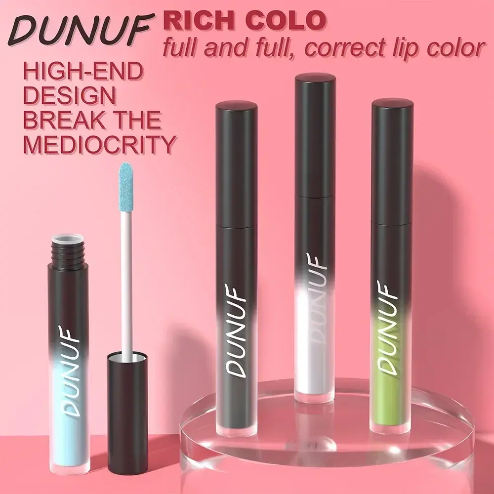 32 Color Lipstick Matte Lasting Lip Gloss Moisturizing Non-stick Cup Halloween Party Purple Blue Black Highly Pigments Lip Glaze