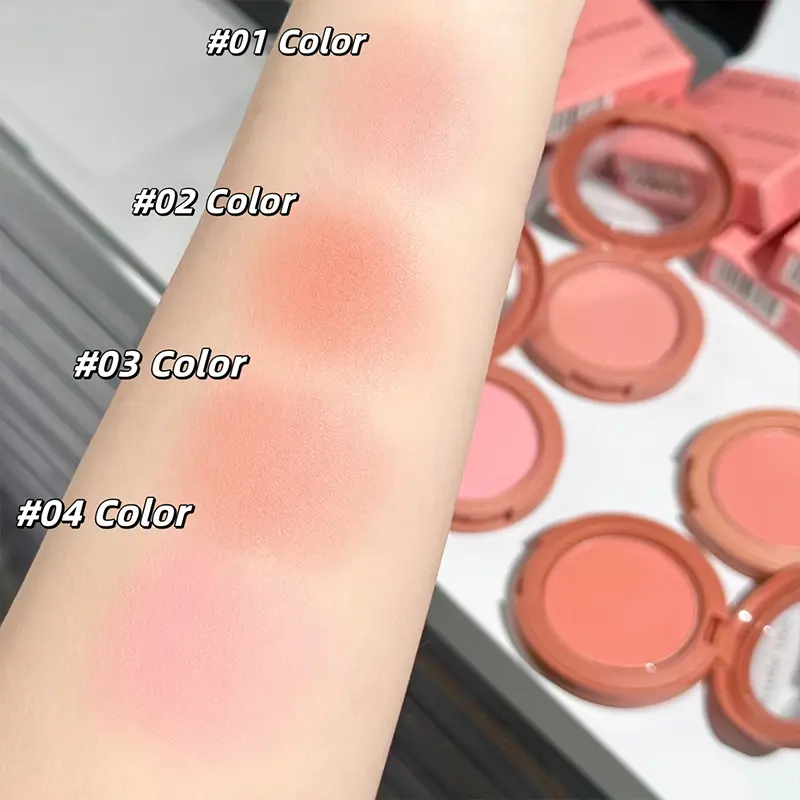 Natural Cheek Tint Blush Palette Mineral Powder Blusher Waterproof Matte Face Blusher Contour Soft Rouge Brighten Female Makeup