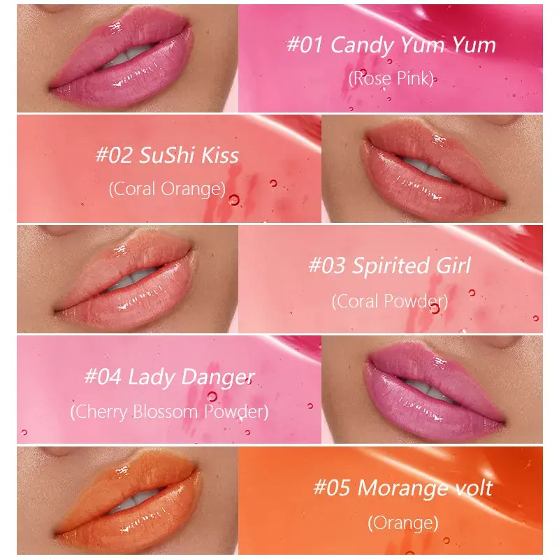 Pudaier Hydrating Plump Lip Oil Gloss Long Lasting Waterproof High Shine Glass Lips Non Sticky Lipstick Makeup for Women
