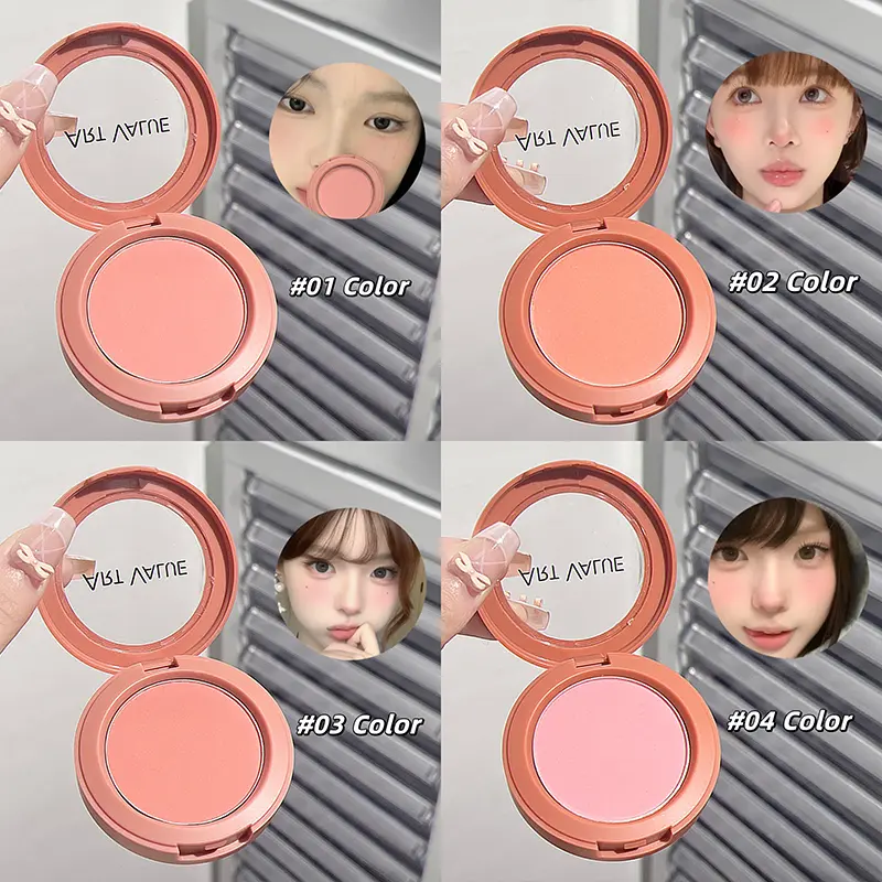 Natural Cheek Tint Blush Palette Mineral Powder Blusher Waterproof Matte Face Blusher Contour Soft Rouge Brighten Female Makeup