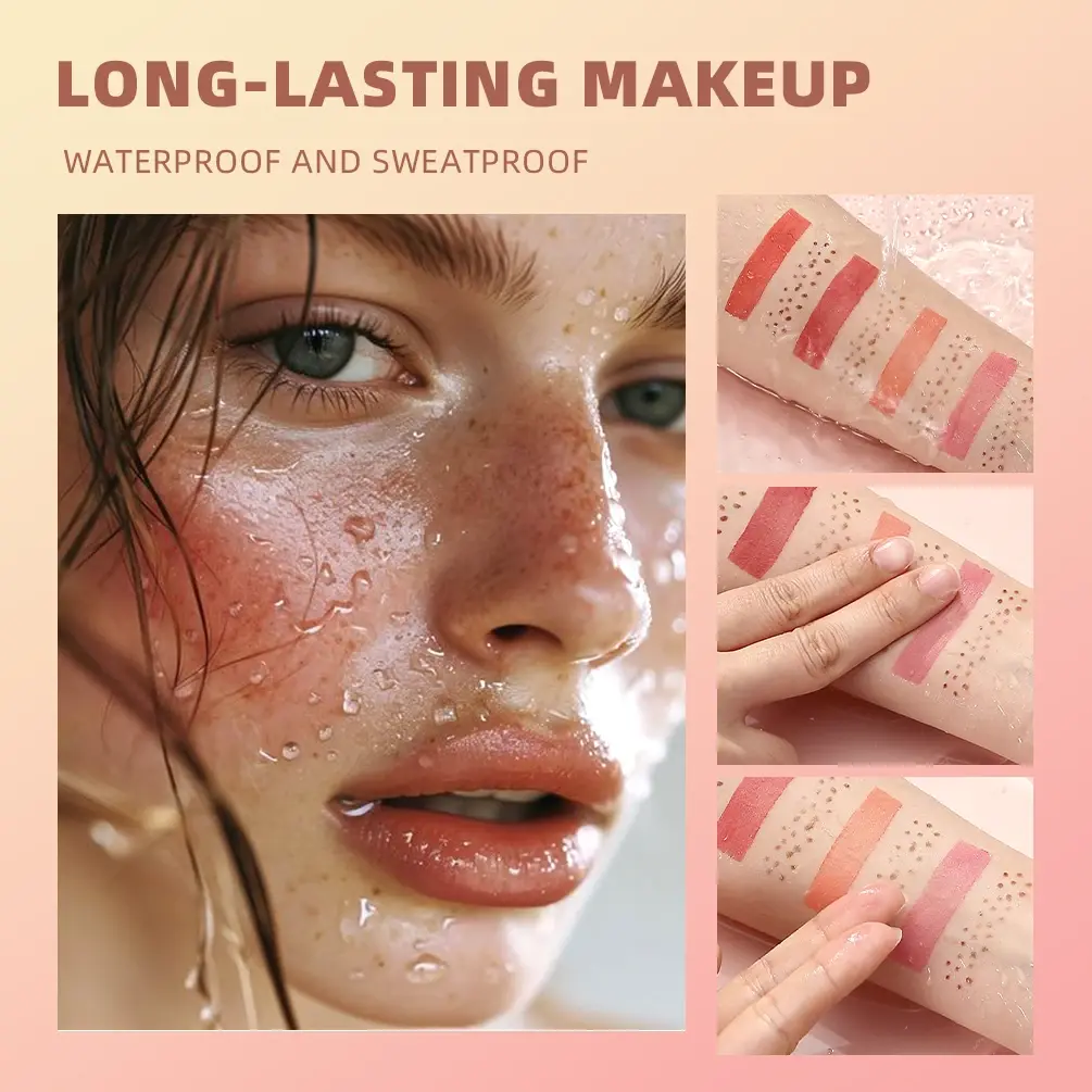 QIBEST Double Ended Freckles Stamp Pen Liquid Blush Natural Makeup Waterproof Lasting 2 In 1 Multiuse Stick Blusher Freckles Pen